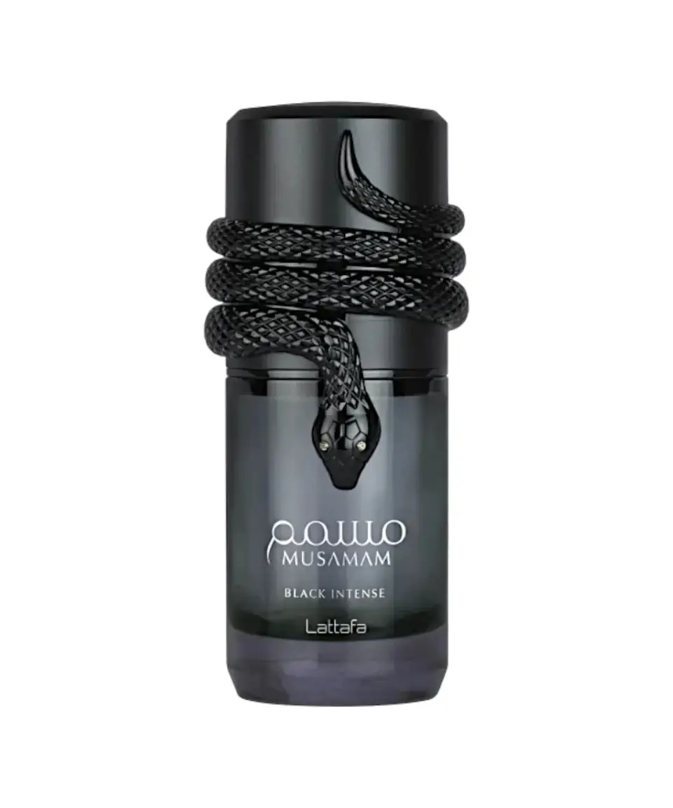 Lattafa Musamam Black Intense perfume cutout